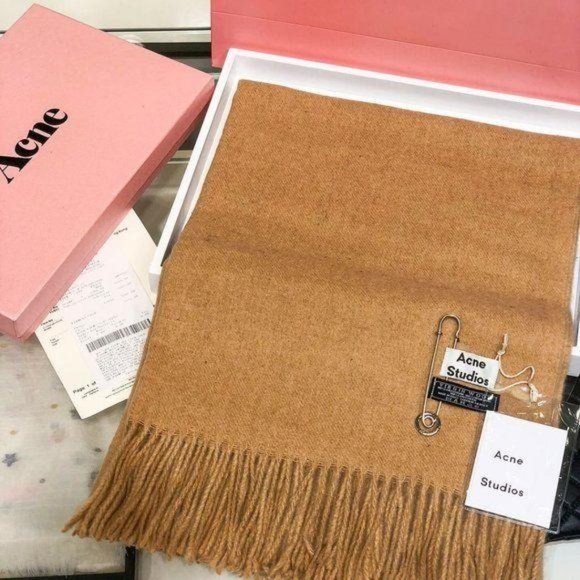 Acne studios Khaki wool scarf